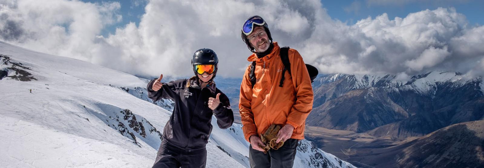 Folks enjoying on of the many great South Island slopes.