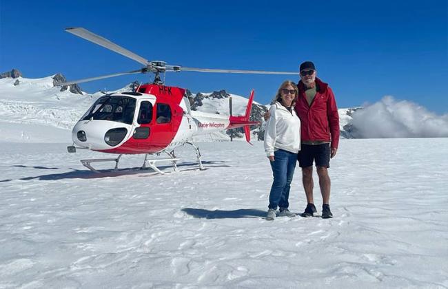 Twin Glacier Franz & Fox snow landing