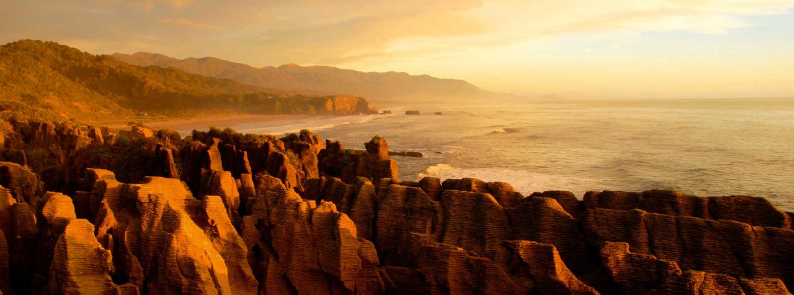 Sunset at Punakaiki