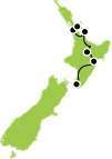 Tour Map: A Relaxing New Zealand Journey – the North Island