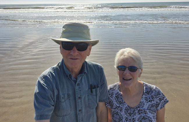 Enjoying the outgoing tide
