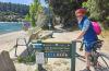 Cycling beside Lake Wanaka