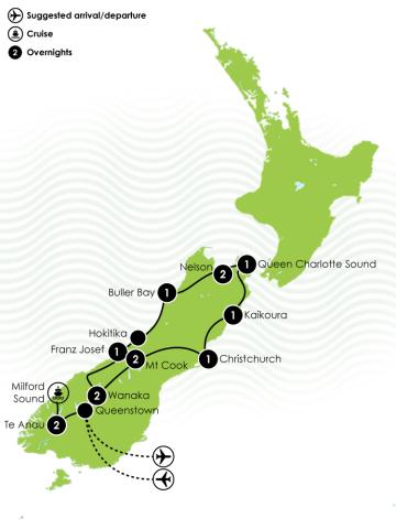 Tour Map: 14 Day Masterpiece Itinerary